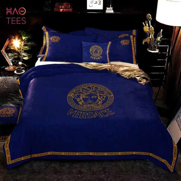 [HOT] Versace Blue Luxury Brand Bedding Sets Limited Edition