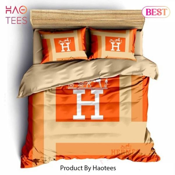 Hermes Fashion Luxury Brand Bedding Set Bedspread Duvet Cover Set