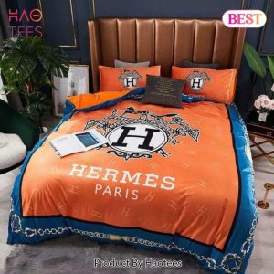 Hermes Orange New Luxury Brand Bedding Set Bedspread Duvet Cover Set Home Decor