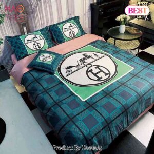 Hermes Premium Logo Luxury Brand Bedding Set Home Decor