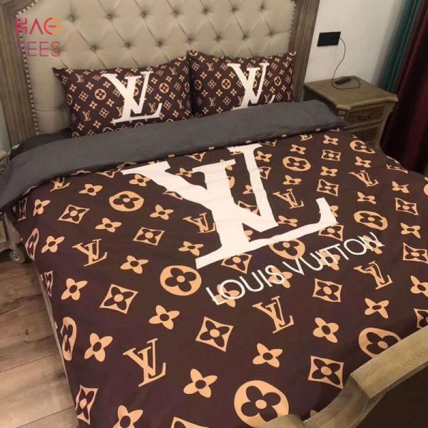 LV Designer Bedding Set Flower Stripe Limited Edtion