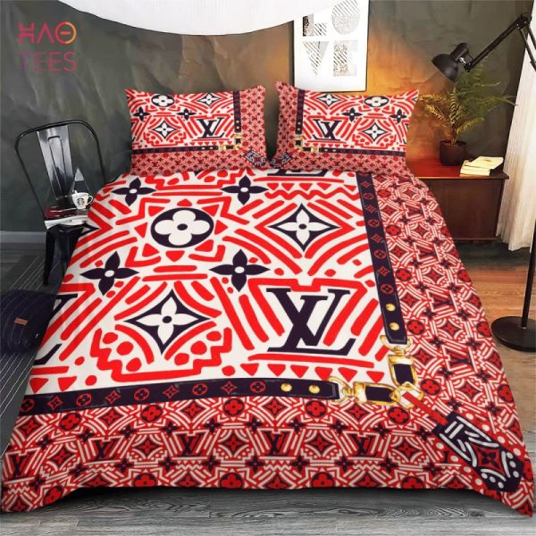 LV Red Mix Color Bedding Sets POD Design