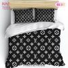 Louis Vuiton Black Luxury Fashion Brand Bedding Set