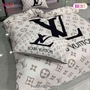 Louis Vuiton Clasic Logo Luxury Brand Bedding Set Home Decor