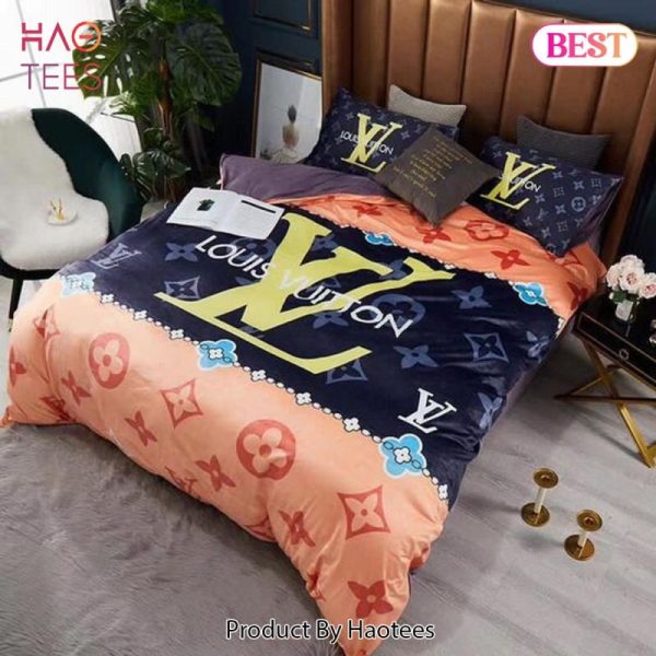 Louis Vuiton Paris Logo Luxury Brand Bedding Set Home Decor