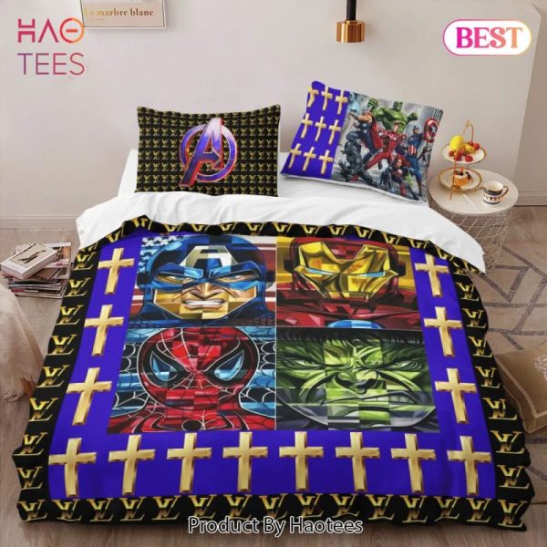 Louis Vuitton Avenger Luxury Brand High-End Bedding Set LV Home Decor