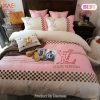 Louis Vuitton Beige Light Pink Luxury Brand Premium Bedding Set Duvet Cover Home Decor