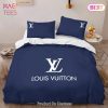 Louis Vuitton Blue Logo Limited Edition Luxury Brand High-End Bedding Set LV Home Decor