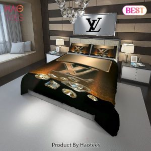 Louis Vuitton Diamond Fashion Luxury Brand Bedding Set Home Decor