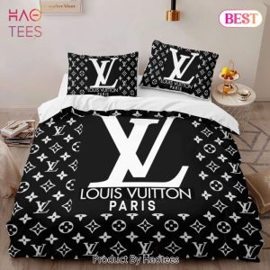 Louis Vuitton Paris Logo Hot Luxury Brand Bedding Set Bedspread Duvet Cover Set Home Decor