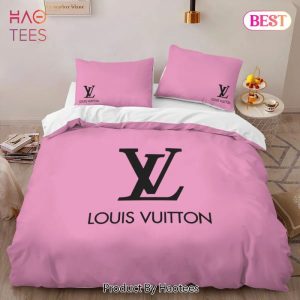 Louis Vuitton Pinky Luxury Brand High-End Bedding Set LV Home Decor