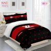 Louis Vuitton Red Luxury Brand Limited Fashion Premium Bedding Set Home Decor