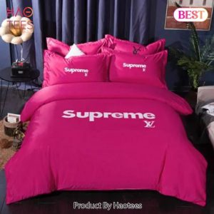 Louis Vuitton Supreme Pinky Luxury Brand Bedding Set Duvet Cover Home Decor Special Gift