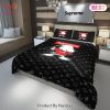 Louis Vuitton Supreme Snoopy Black Luxury Brand Bedding Set Duvet Cover Home Decor Special Gift