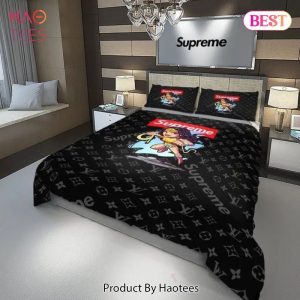 Louis Vuitton Supreme Wonder Woman Luxury Brand Bedding Set Duvet Cover Bedspread Home Decor