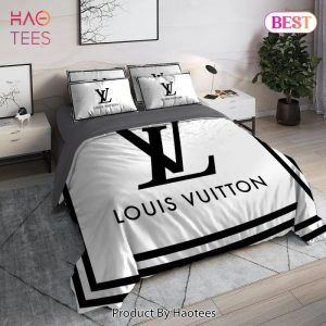 Louis Vuitton White Luxury Brand High End Premium Bedding Set Home Decor