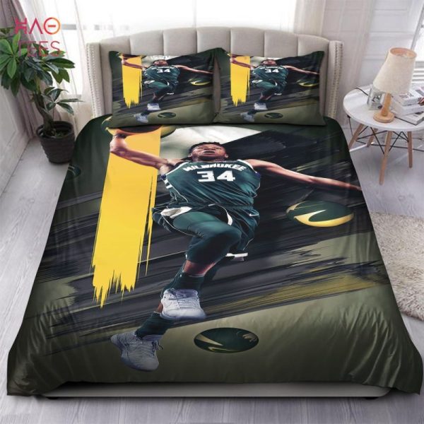 Luxury Giannis Antetokounmpo Milwaukee Bucks NBA Bedding Sets