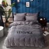 Luxury Versace Grey Logo Brands Bedding Set