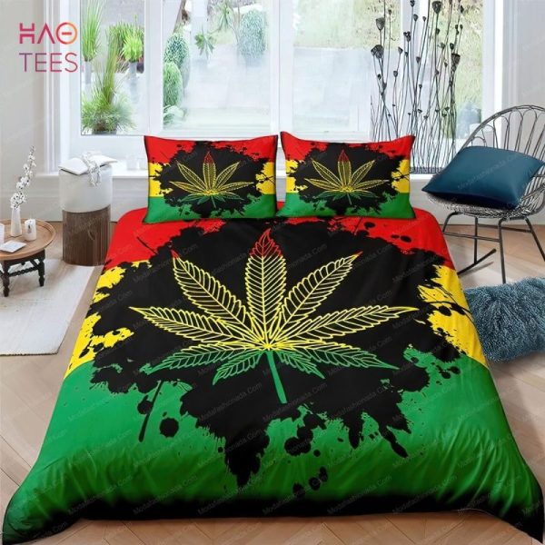 Marijuana Leaf Colorful Tie Dye Bedding Sets