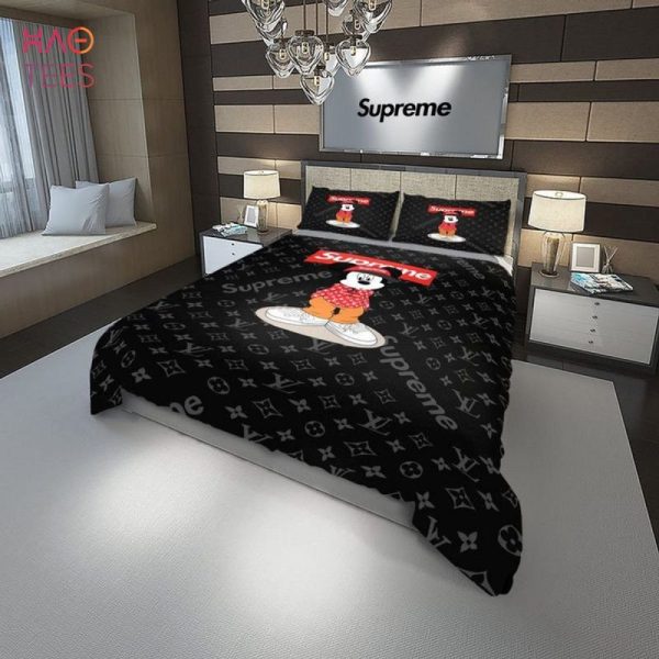 [NEW] Mickey Mouse LV Supreme Luxury Brand Bedding Sets Limited Edition