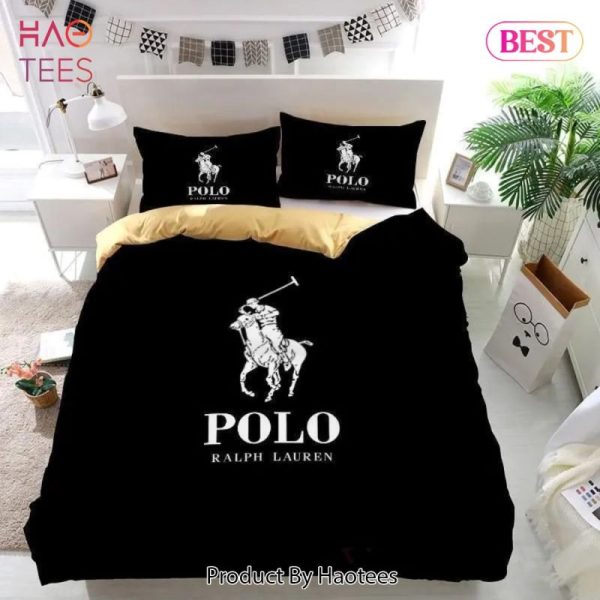 Ralph Lauren Black Fashion Luxury Brand Premium Bedding Set Home Decor