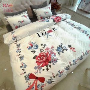 Rose Dior Luxury Brand Bedding Sets POD Design