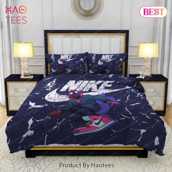 Spider Man And Famous Nike Air Jordan Design & Quality Comfortable 4 Pieces Bedding Sets Bed Sets