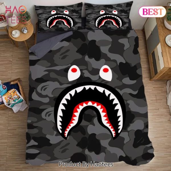 Supreme Bape Black Luxury Brand Bedding Set Duvet Cover Home Decor