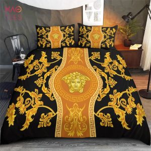 Vercase Black Mix Yellow Luxury Brand Bedding Sets POD Design