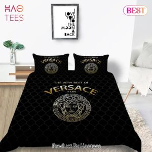 Versace Black Luxury Brand Bedding Set Bedspread Duvet Cover Set Home Decor