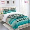 Versace Blue Sea Luxury Brand High End Premium Bedding Set Home Decor