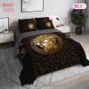 Versace Brown Medusa Luxury Brand High End Premium Bedding Set Home Decor