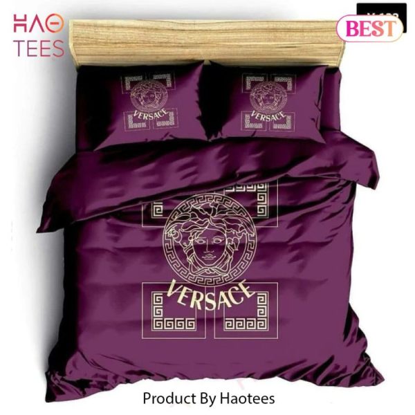 Versace Fashion Logo Luxury Brand Bedding Set Home Decor