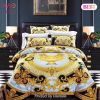 Versace Golden Pattern Luxury Brand Bedding Set Home Decor Special Gift