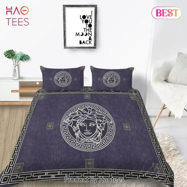 Versace Logo New Luxury Brand Bedding Set Bedspread Duvet Cover Set Home Decor