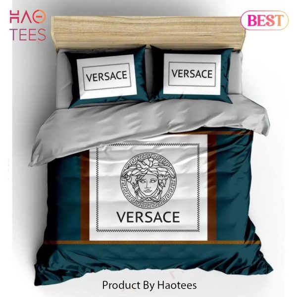 Versace Luxury Logo Fashion Brand Bedding Set Home Decor