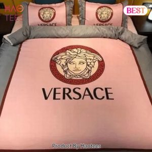 Versace Medusa Pink Luxury Brand Premium Bedding Set Bedspread Duvet Cover Set Home Decor