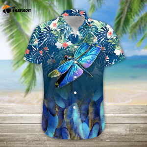 3D Summer Dragonfly Hawaii Shirt