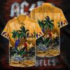 ACDC Tropical Flower And Parrot Hawaiian Shirt