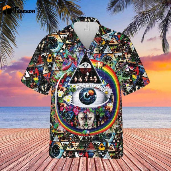 Album Cover Ring Collage Blotter Art – Pink Floyd Hawaiian Shirt Gift For Men Women