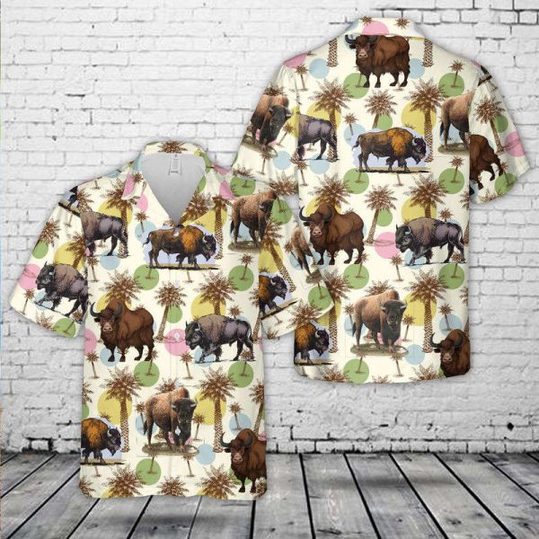 American Bison Buffalo Hawaiian Shirt Gifts 2024Gifts 2024