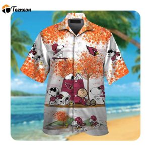 Arizona Cardinals Snoopy Autumn Hawaiian Shirts Tropical Aloha