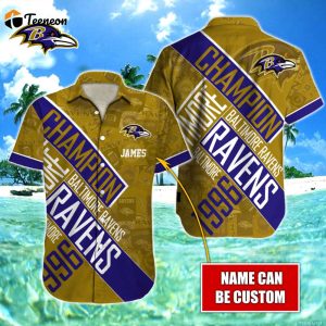 Baltimore Ravens NFL-Hawaiian shirt Custom