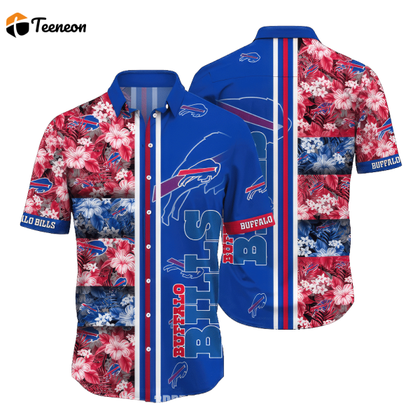 Beach Buffalo Bills Hawaiian Shirt Tropical Flower Pattern Print