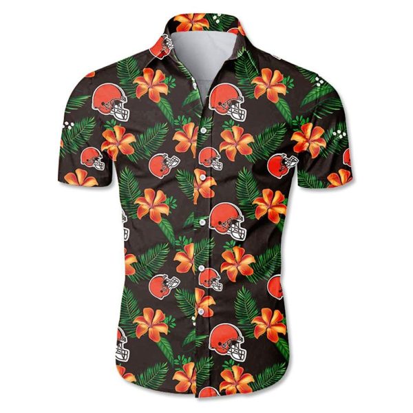 Beach Shirt Cleveland Browns Hawaiian Shirt Short Sleeve For Summer