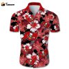 Beach Shirt Tampa Bay Buccaneers Hawaiian All over print Shirt Tropical Flower Short Sleeve Slim Fit Body