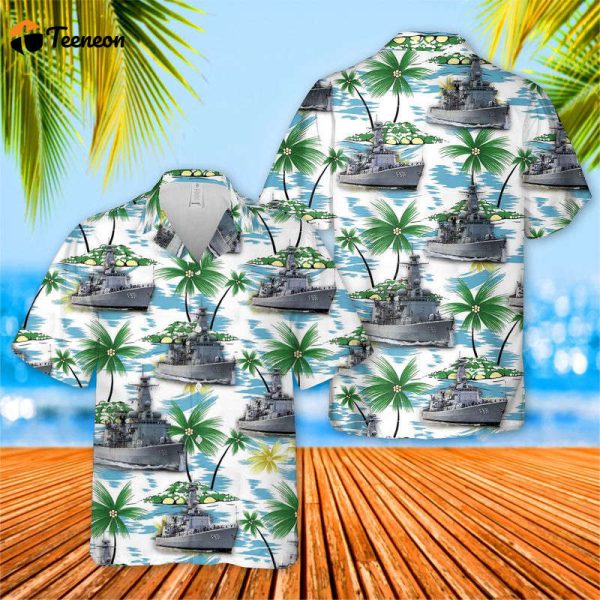 Belgian Navy Belgian frigate Louise-Marie (F931) Hawaiian Shirt Gift for Dad Father Days