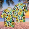 Bobsgardens Holstein Sunflowers Floral Farm 3D Hawaiian Shirt