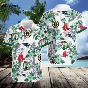 Boston Ceics Tropical Flora Hawaiian Shirt Gift For Men And Women