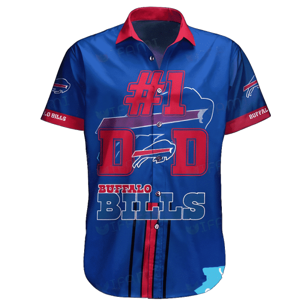 Buffalo Bills Hawaiian Shirt Backside Name and Number Custom Style Gift For Fans